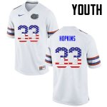 Youth Florida Gators #33 Tyriek Hopkins NCAA Nike White USA Flag Fashion Authentic Stitched College Football Jersey TIL5862TV